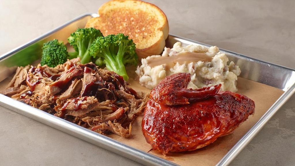 Create Your Own Combo: 2 Favorites · Your choice of 2 of our signature meats. Served with 2 regular sides.