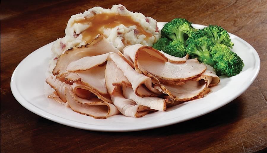 Sliced Smoked Turkey Breast · Slow Smoked, Hand Sliced Turkey Breast. Served with 2 regular sides.