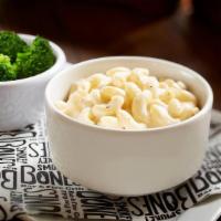 Kid'S Mac & Cheese · Homemade Mac & Cheese served with your choice of 1 regular side and a beverage.