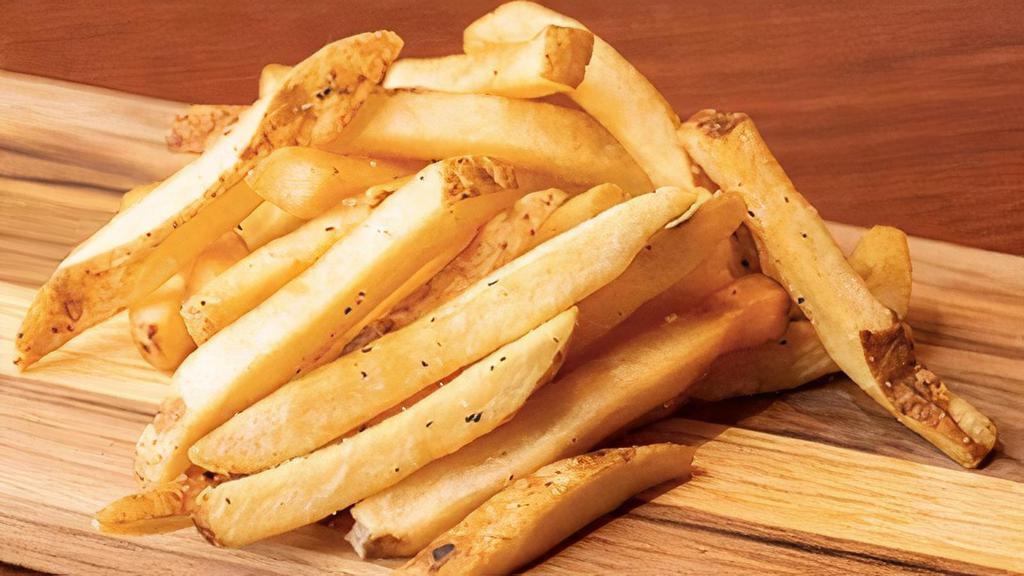 Natural Cut Fries · Natural Cut Fries fried to order. Upgrade to Family or Large. Family feeds 6-8 people, Large feeds 3-4 people.