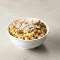 Chargrilled Street Corn  · Our take on Mexican street corn. Chargrilled corn with peppers, onions, cilantro, aged chees...