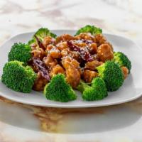 Sesame Chicken · Chunks boneless sauteed with special brown sauce and fresh sesame seed topping. Hot and spicy.