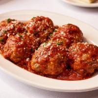 Meatballs · Six Over-Sized Meatballs Made with Beef & Veal Served in Our Signature Marinara Sauce - Feed...