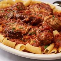 Ragu (Assorted Meats)  · Meatballs, Italian Sausage Slow-Cooked in a Rich Shredded Meat Tomato Sauce - Feeds 3-5
