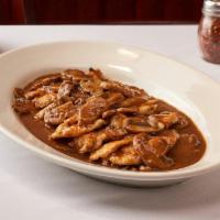 Chicken Scaloppine Marsala · Chicken Scaloppine Sautéed with Fresh Sliced Mushrooms Simmered in a Deep Rich Veal Stock & ...
