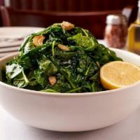 Spinach · Sautéed Spinach with Garlic & Olive Oil - Feeds 2-3