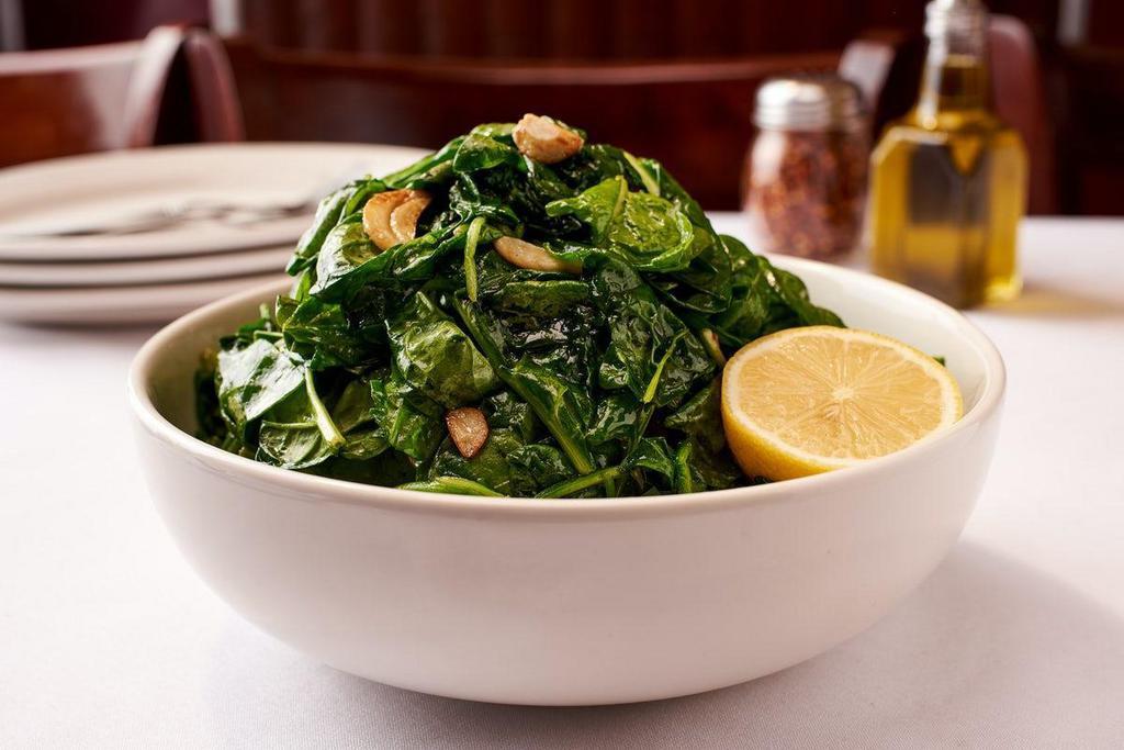 Spinach · Sautéed Spinach with Garlic & Olive Oil - Feeds 2-3
