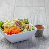 Green, Green Grass · Our fresh house salad, complete with fresh mixed greens, tomatoes, carrots, cucumbers, red o...