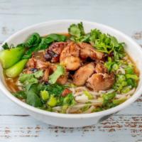 Grilled Chicken Noodle Soup · 
