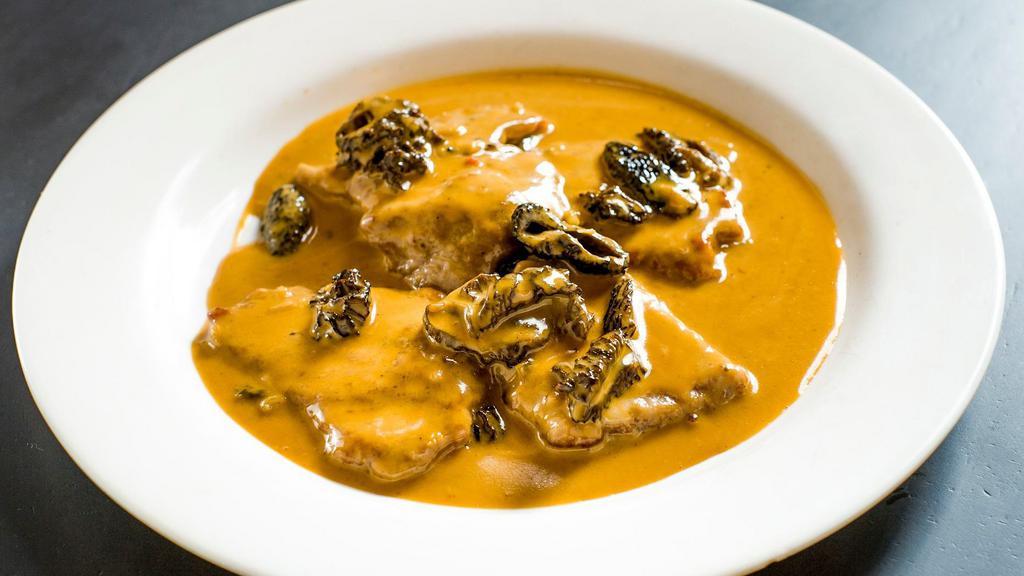 Veal Scallopine With Wild Morel Mushrooms · Cream and marsala.