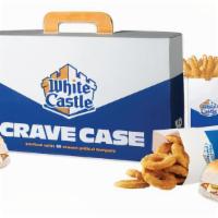 Crave Feast Meal · 30 Cheese Sliders, 2 Sacks of French Fries, and 20 piece Chicken Rings.