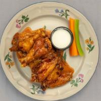 Single Boneless  · Favorite. 10 boneless served with blue cheese or ranch dipping sauce. w/ celery and carrots