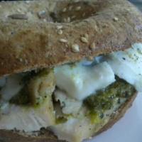 Little Italy · Grilled chicken, pesto sauce, tomato, and mozzarella cheese (recommended on Olive pocket bre...