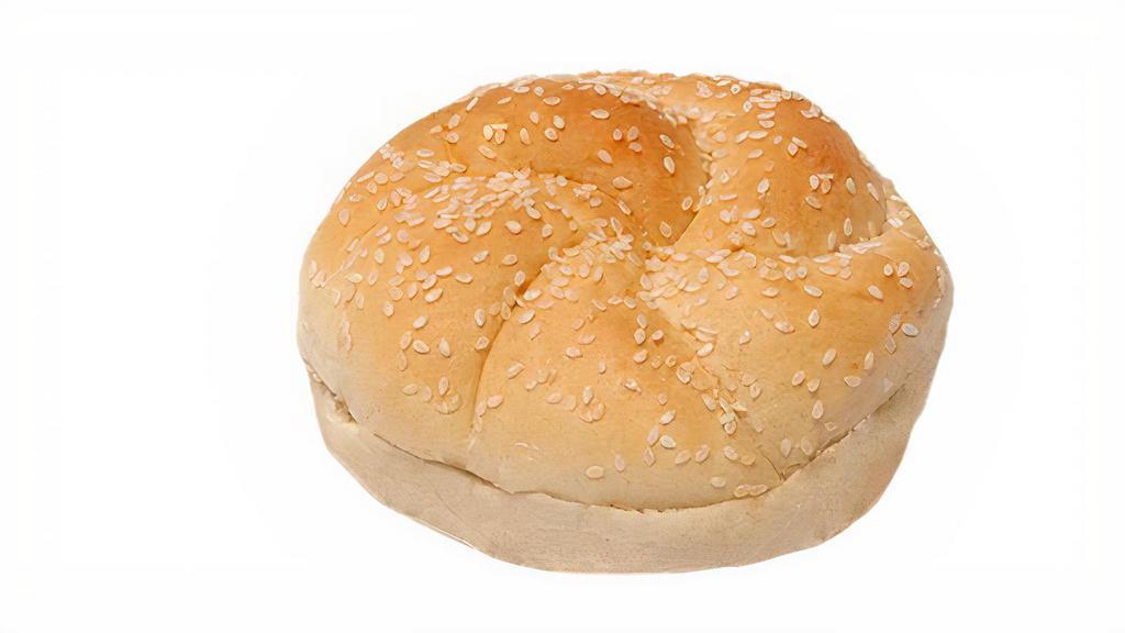 Kaiser Sesame Roll · The Kaiser roll, also called a Vienna roll or a hard roll, is a typically crusty round bread roll, originally from Austria.
