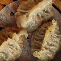 Roast Duck Dumplings 鴨絲餃 (3Pcs) · Signature handmade dumplings filled with roast duck, carrot, wood ear mushroom and mustard g...