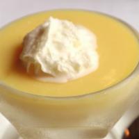 Fresh Mango Pudding (1) · Mango, gelatin, sugar, whipped cream, and evaporated milk.