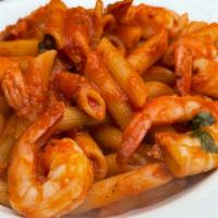 Penne Fra Diavolo · Sautéed shrimp ,red chili peppers, light tomato sauce, garlic, olive oil and fresh basil