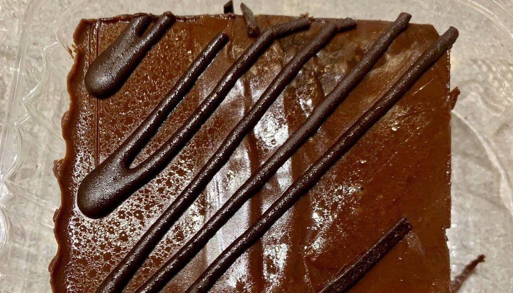 Chocolate Brownie Cake · Imported Moist Chocolate Cake with Fudge topping.
