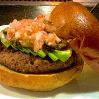 The Beyond Burger · Pico, Avocado , Fried Jalapeño on a Brioche Bun (vegan)* On Lettuce Wrap*.