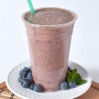 Blueberry Madness Smoothie · Strawberry, blueberry, banana and apple.