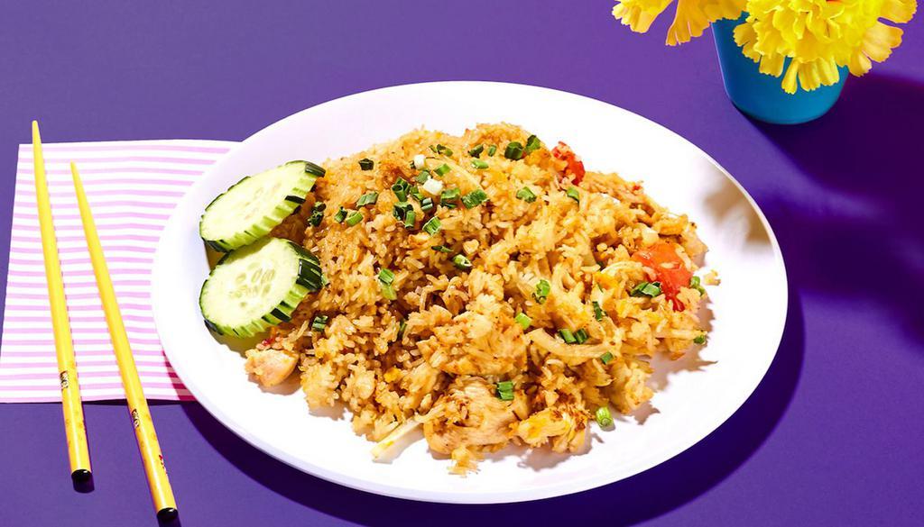 Ka-Blam! Thai Fried Rice · Savory Fried Rice X Your Choice of Protein X Egg/Peas/Carrots/Onions