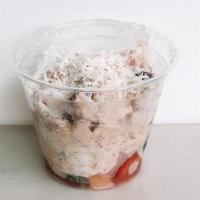 Bircher/Overnight Oats Pot · Organic Rolled oats, dried cranberries, sliced almonds, apple juice, greek yogurt, dates and...