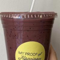 Very Berry Acai Smoothie · Acai blended with fresh Blueberries, Strawberries and Coconut Milk (V)