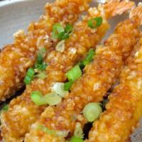 Shrimp Tempura · Deep fried Shrimp tempura, sweet soy sauce