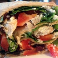 Grilled Chicken Wrap · Grilled chicken, lettuce, tomatoes, onions and mayo.