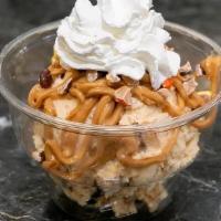 Pb Madness · PB Pie ice cream with PB sauce, Reese pieces whipped cream and chocolate drizzle 
….. can yo...