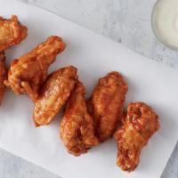 6 Wings · 6 Crispy Jumbo Wings with your Favorite Flavor! 1,200-1,690 cal.