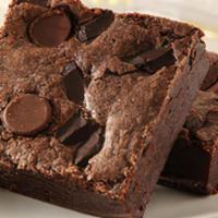 Chocolate Chip Brownie · Fudge brownie with a rich, gooey inside and chewy crust! 350 cal.