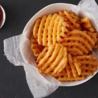 Waffle Fries (Tray) · Party tray of our signature seasoned, skin-on, waffle cut fries! 2,320-2,640 cal.