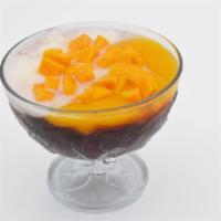 Mango & Coconut Juice With Sticky Rice (Cold) · 芒果鴛鴦黑糯米(凍)