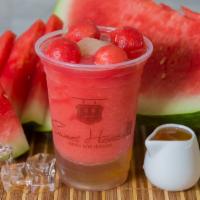 Watermelon Juice With Bird'S Nest & Honey Jelly · 西瓜燕窩蜂蜜爽