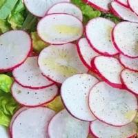 Gem Lettuces · radishes, chilies, and sesame vinaigrette