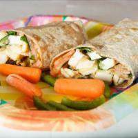 Grilled Chicken Wrap Lunch · Grilled Chicken, Lettuce, Tomato, Avocado, Raosted Pepeprs,  Ranch Dressing