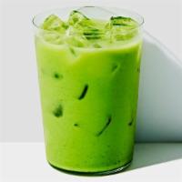 Iced Matcha Latte (Gf | V) · Luxurious ceremonial grade matcha blended with Califia Farms almond milk served over ice.  ....