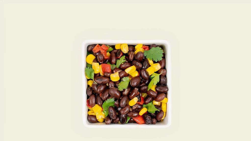 Black Beans And Corn · with lime, cilantro, and chipotle (cool, gluten-free, and vegan)