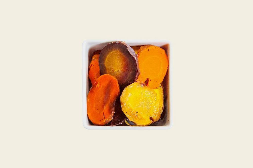 Roasted Rainbow Carrots  · with lemon (warm, gluten-free, and vegan)