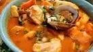 Mariscos Sopa · Seafood soup.