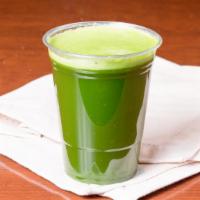 Green Machine Juice · Apple, spinach, kale, celery, and cucumber.