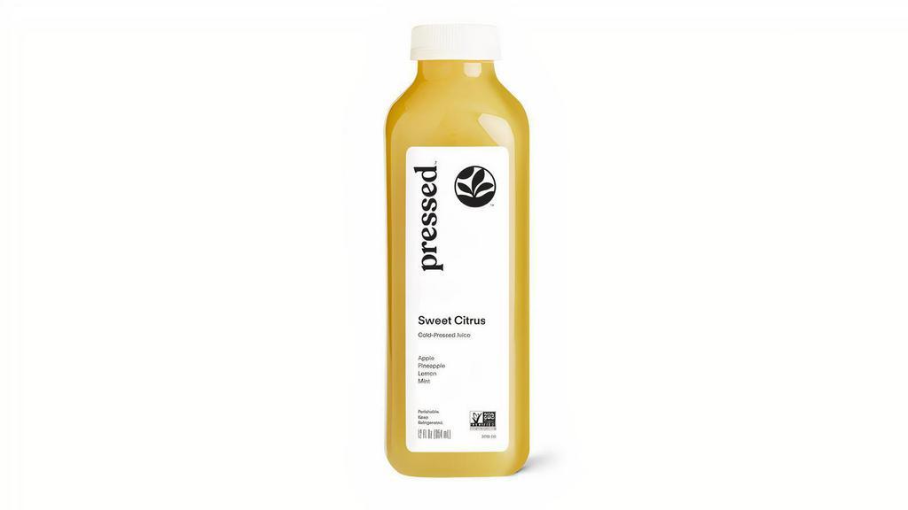 Sweet Citrus · Our most popular citrus! A crisp, refreshing mix of cooling mint, lemon, and ripe golden pineapple. The ultimate healthy treat with 40% of your daily vitamin C, this is our most popular Citrus juice!