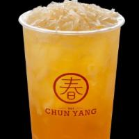 Cold Pomelo Oolong Tea 柚香烏龍 · Large only. Recommend 30% Sugar level.