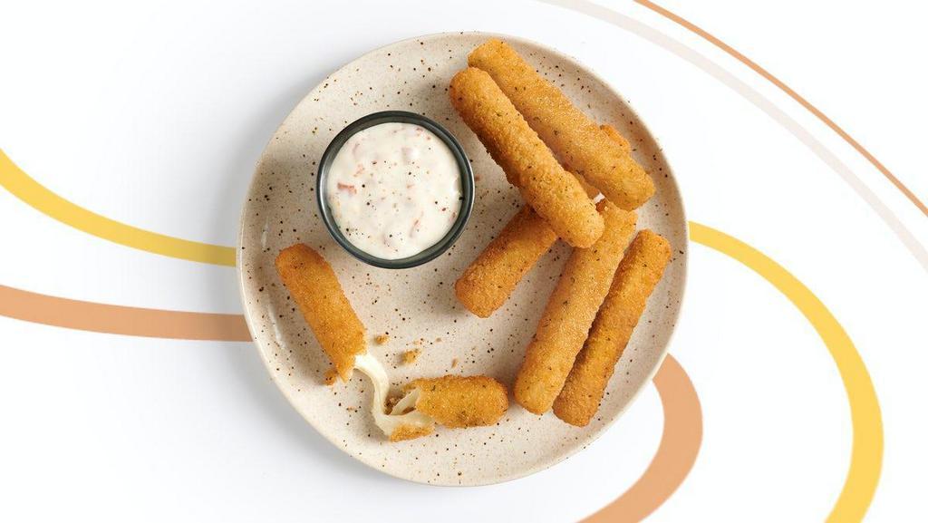 Crispy Cheese Sticks · 6 crispy mozzarella sticks, with a side of pepperoni ranch for dipping