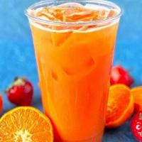 Strawberry Tangerine Juice · Tangerine juice and strawberries
