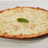 Quattro Formaggi · Our classic White PIzza with Mozzarella, Asiago, Parmesan, Pecorino Romano and Gorgonzola ch...