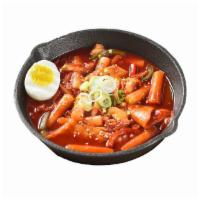 Ddeok-Bokki (Half) · Rice cake and fish cakes reduced in a sweet and spicy red chili sauce.
