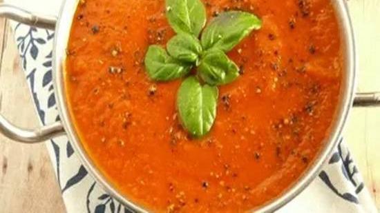 Tomato Soup · Indian spiced tomato soup.