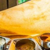Masala Dosa · Gluten-free. Dosa served with a mildly spiced potato filling with different options.